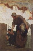 Honore  Daumier The Washer woman Sweden oil painting artist